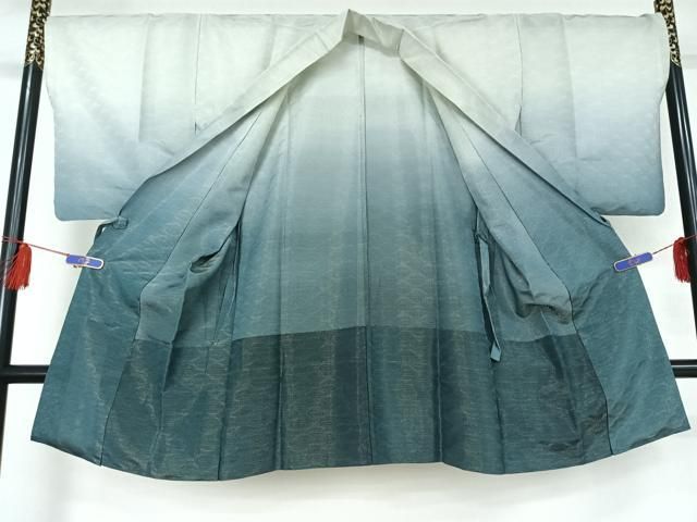 平和屋着物 道中着 スリーシーズン 春夏秋 塵除け 霞文 暈し染め 金通し地 正絹 jh