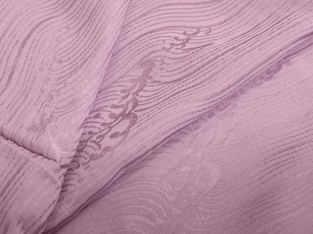 平和屋着物 上質な色無地 立波地紋 菖蒲色 正絹 ud