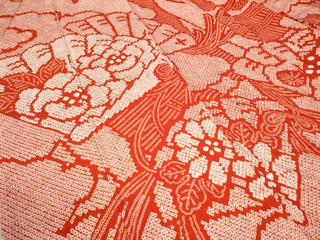 平和屋着物○豪華振袖 総絞り 檜扇草花文 正絹 逸品 CAAZ3987yc - メルカリ