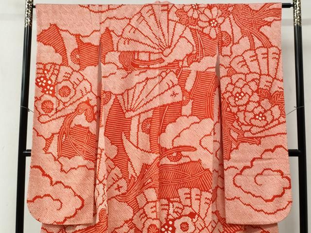 平和屋着物○豪華振袖 総絞り 檜扇草花文 正絹 逸品 CAAZ3987yc - メルカリ