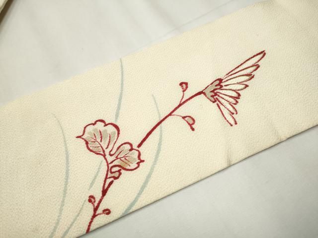 平和屋着物○人間国宝 森口華弘 蒔糊友禅 蒔糊散らし 九寸名古屋帯 菊