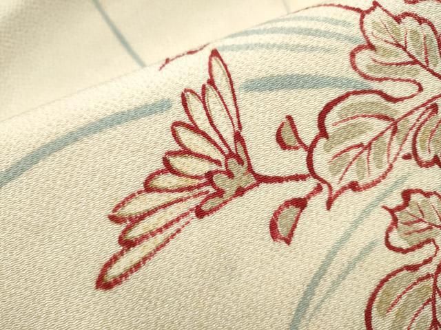 平和屋着物○人間国宝 森口華弘 蒔糊友禅 蒔糊散らし 九寸名古屋帯 菊