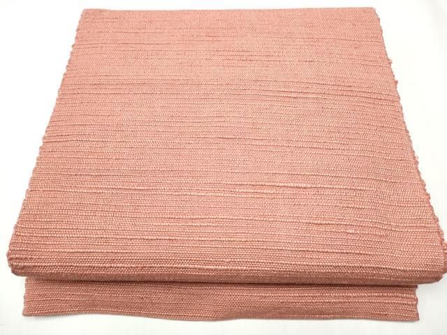 平和屋着物●信州紬　八寸名古屋帯　薄紅色　正絹　逸品　CABB0619hy 平和屋着物○信州紬 八寸名古屋帯 薄紅色 正絹 逸品 CABB0619hy