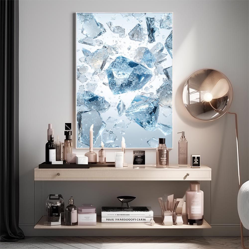 B4サイズ（約25x36cm）】【lh-poster-10266】クラッシュストーン 宝石