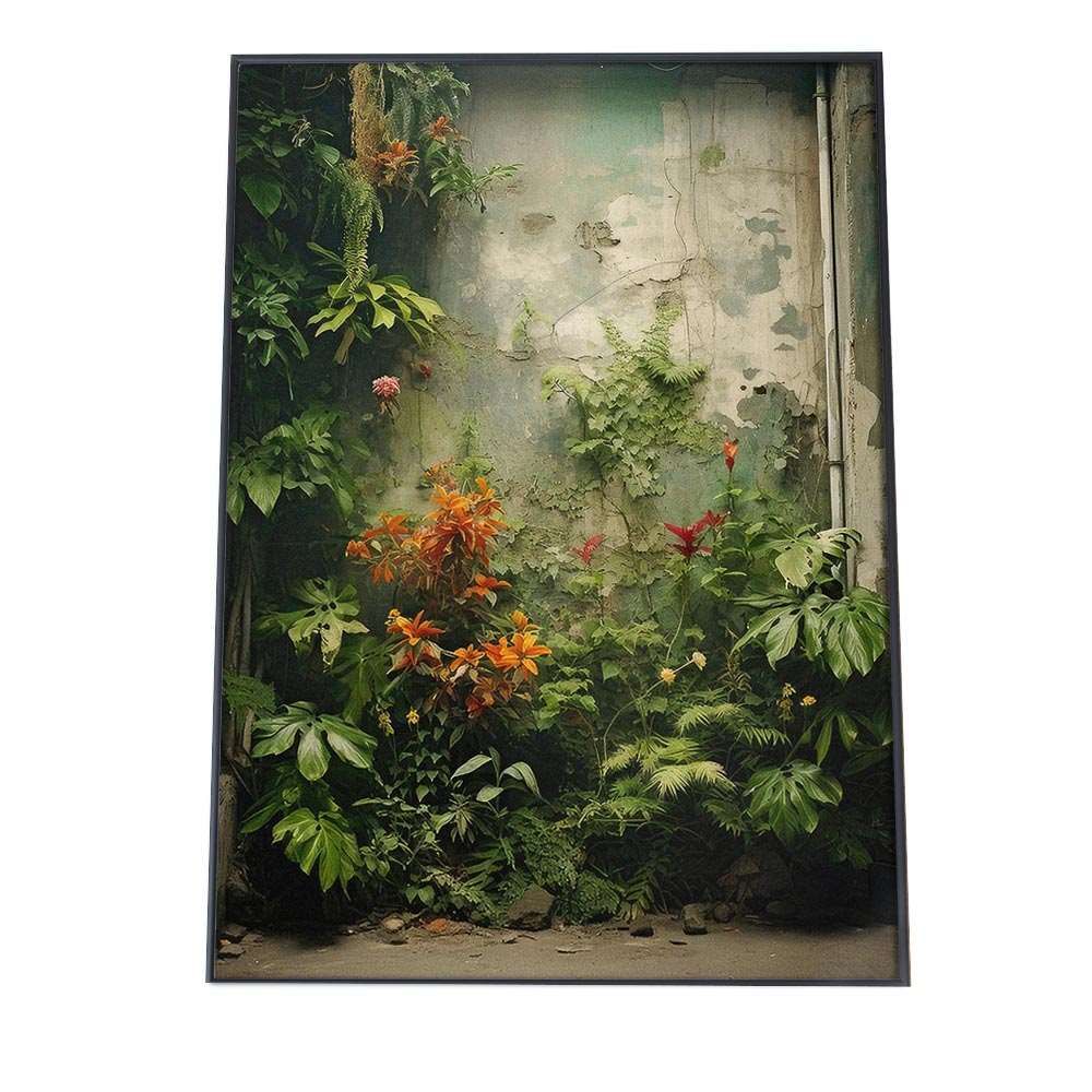 A 約59 x 84 cm lh-poster-1027 植物 グリーン ボタニカル 緑 ポスター フレーム付き ナチュラル ロハス 自然 花 草 フラワー 大判