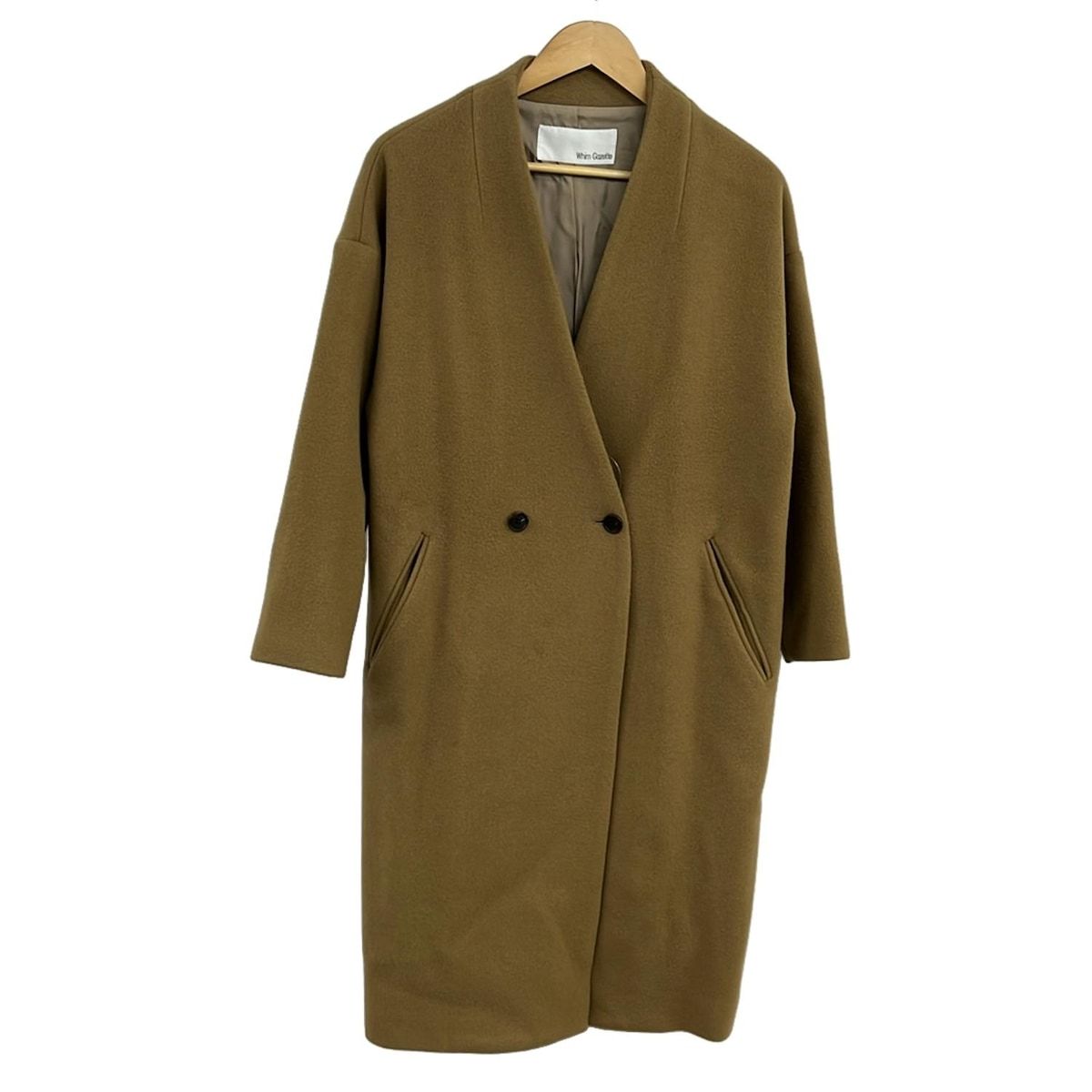 Whim Gazette ベージュ ロングコート サイズF ウィムガゼット Whim Gazette ファーロングCPOコート （greige） -靴