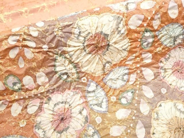 平和屋着物○太鼓柄袋帯 作家物 絞り 辻が花 金銀糸 正絹 逸品