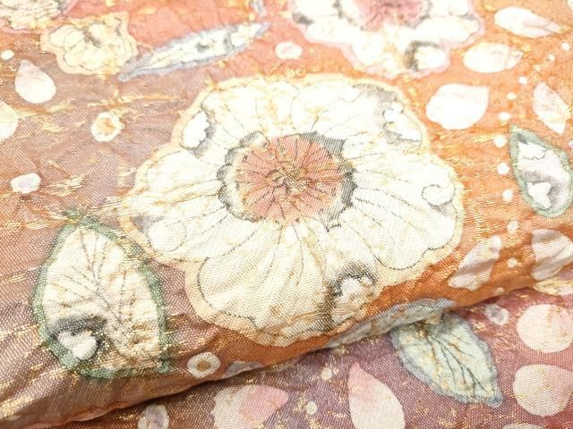 平和屋着物○太鼓柄袋帯 作家物 絞り 辻が花 金銀糸 正絹 逸品