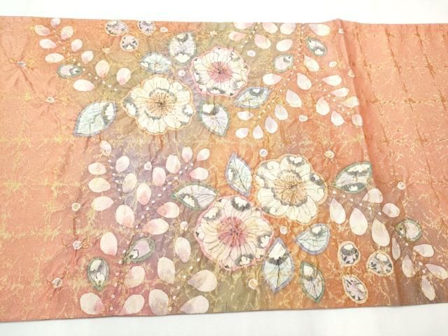 平和屋着物○太鼓柄袋帯 作家物 絞り 辻が花 金銀糸 正絹 逸品