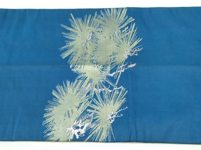  平和屋着物 アンティーク 大正ロマン 六通柄 京袋帯 鷹松文 銀糸 引き抜き帯 正絹 hy その他 着物 浴衣