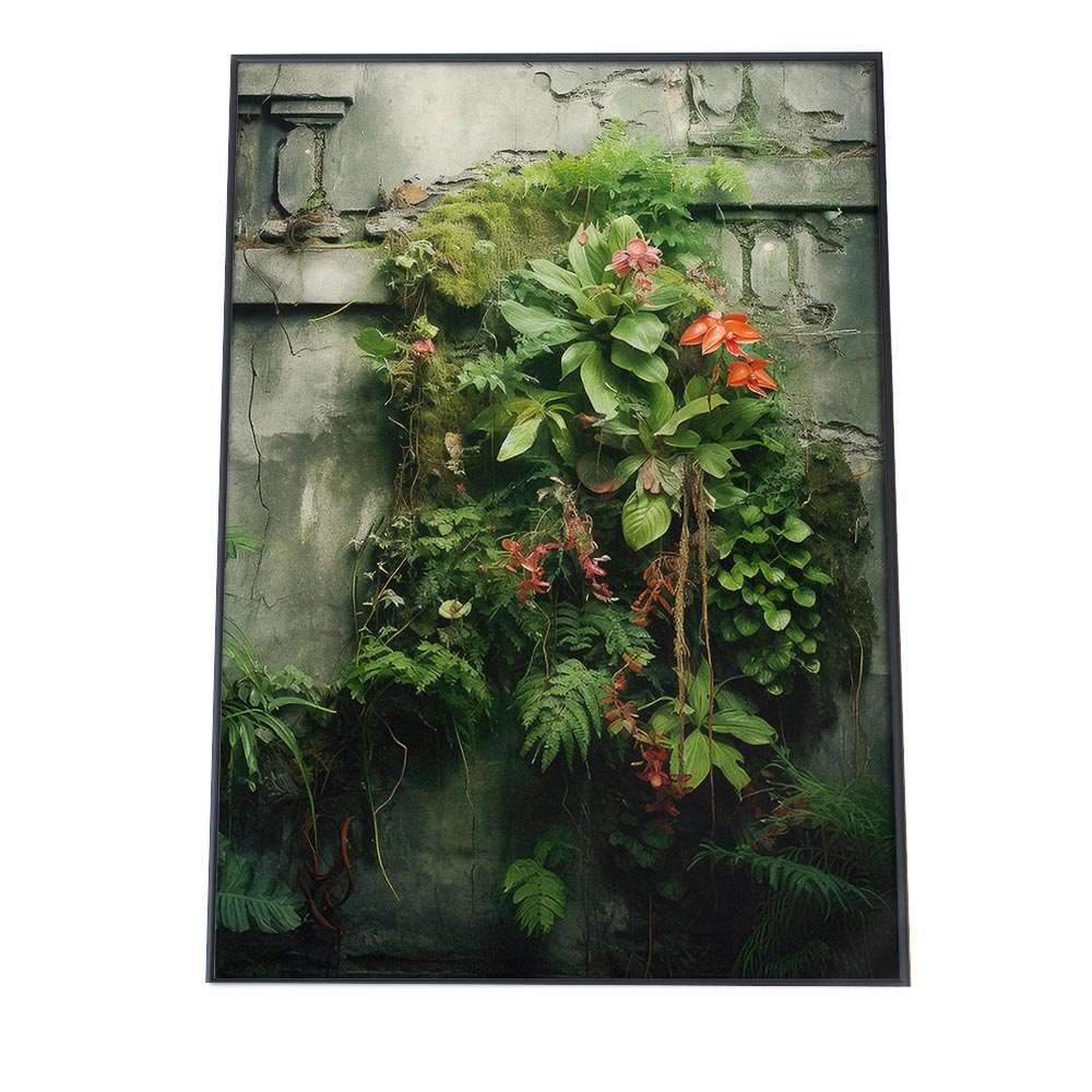 A 約42 x 59 cm lh-poster-1028 植物 グリーン ボタニカル 緑 ポスター フレーム付き ナチュラル ロハス 自然 花 草 フラワー 大判