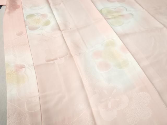  平和屋着物 振袖用長襦袢 梅地紋 暈し染め 半衿刺繍 正絹 yc 長襦袢 長襦袢 半襦袢