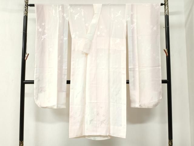 平和屋着物●長襦袢 飛鶴梅地紋 暈し染め 正絹 yc