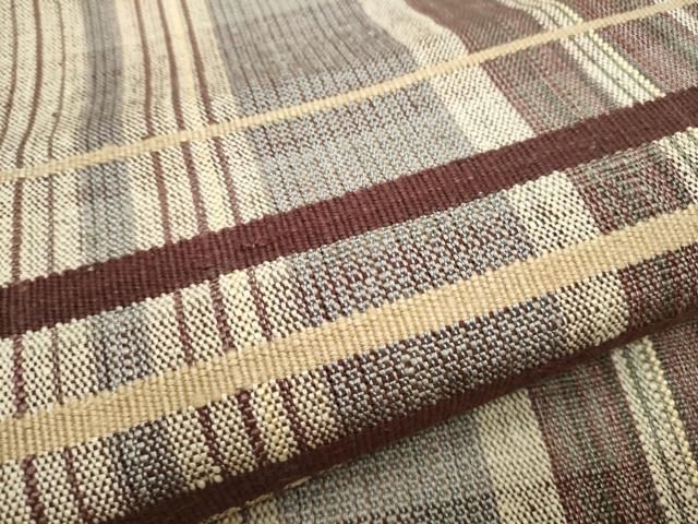 平和屋着物○八寸名古屋帯 紬地 格子柄 正絹 逸品 CABB0777hy - メルカリ