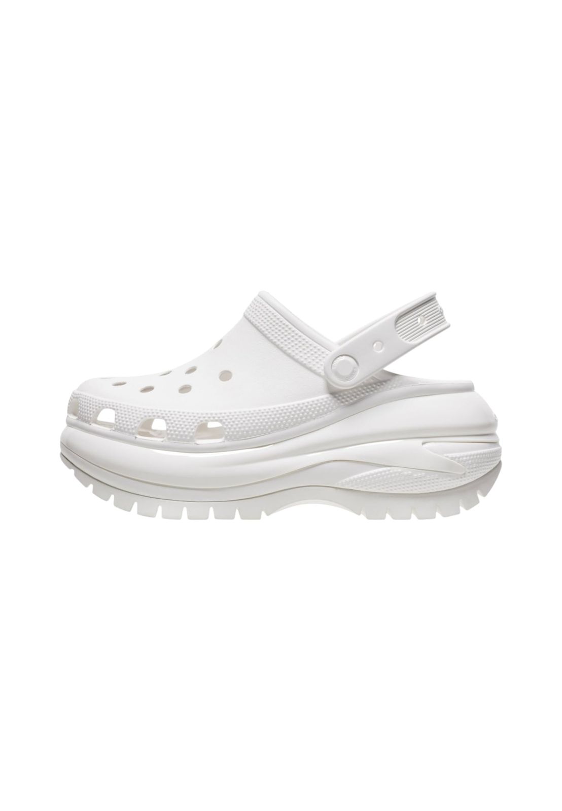 クロックス レディース メンズ 厚底サンダル メガ クラッシュ クロッグ ホワイト MEGA CRUSH CLOG WHITE 真っ白 25.0 cm