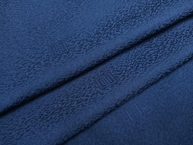 平和屋着物 上質な色無地 源氏香地紋 留紺色 正絹 ph