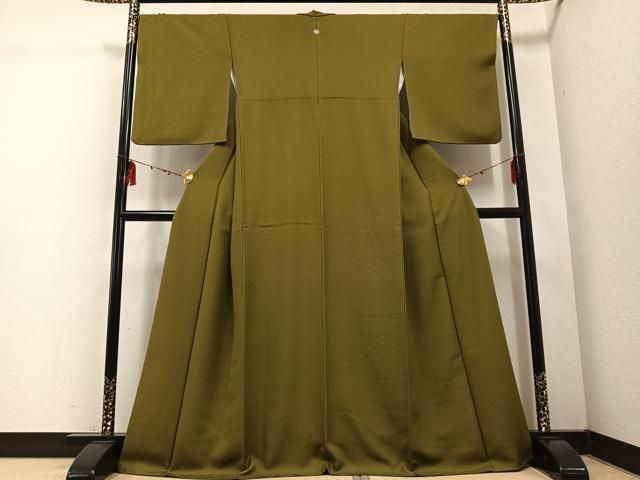 平和屋着物●上質な色無地 梅幸色 正絹 ph