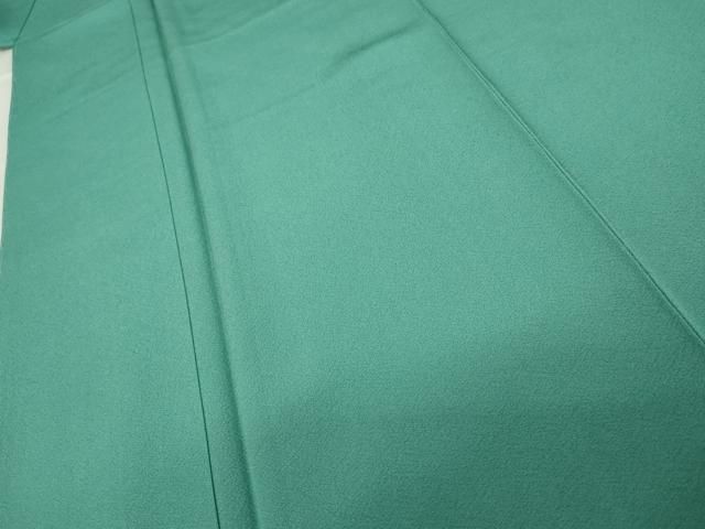  平和屋着物 上質な色無地 泥染め 青緑色 丹後ちりめん 赤塚次男作 証紙付き 正絹 cs 色無地 着物