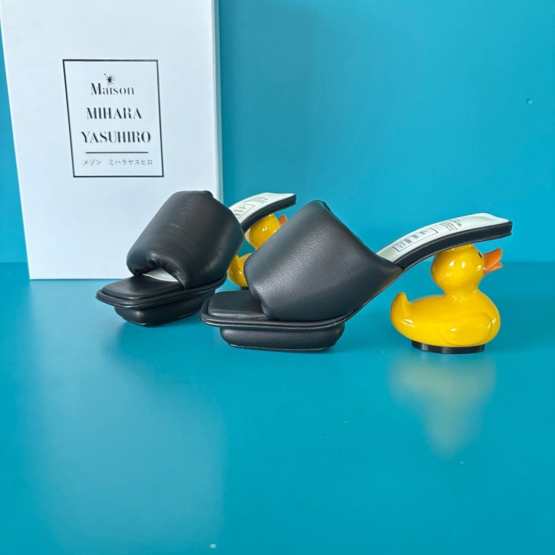 未使用】メゾンミハラヤスヒロ ダックヒール サンダル アヒル 黒 36
