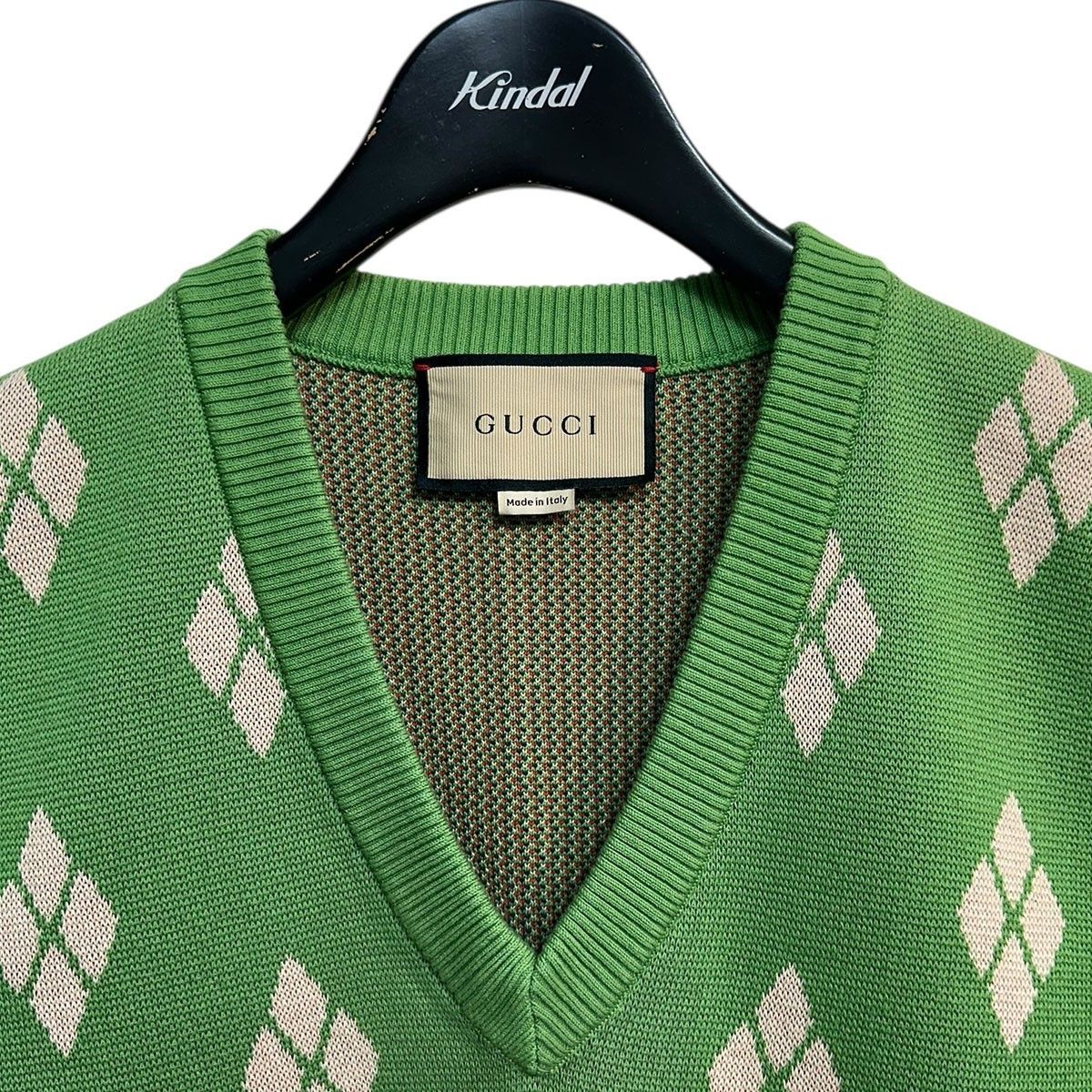 GUCCI アーガイルニットベスト 653841 XKBUQ 8071000166227 - メルカリ