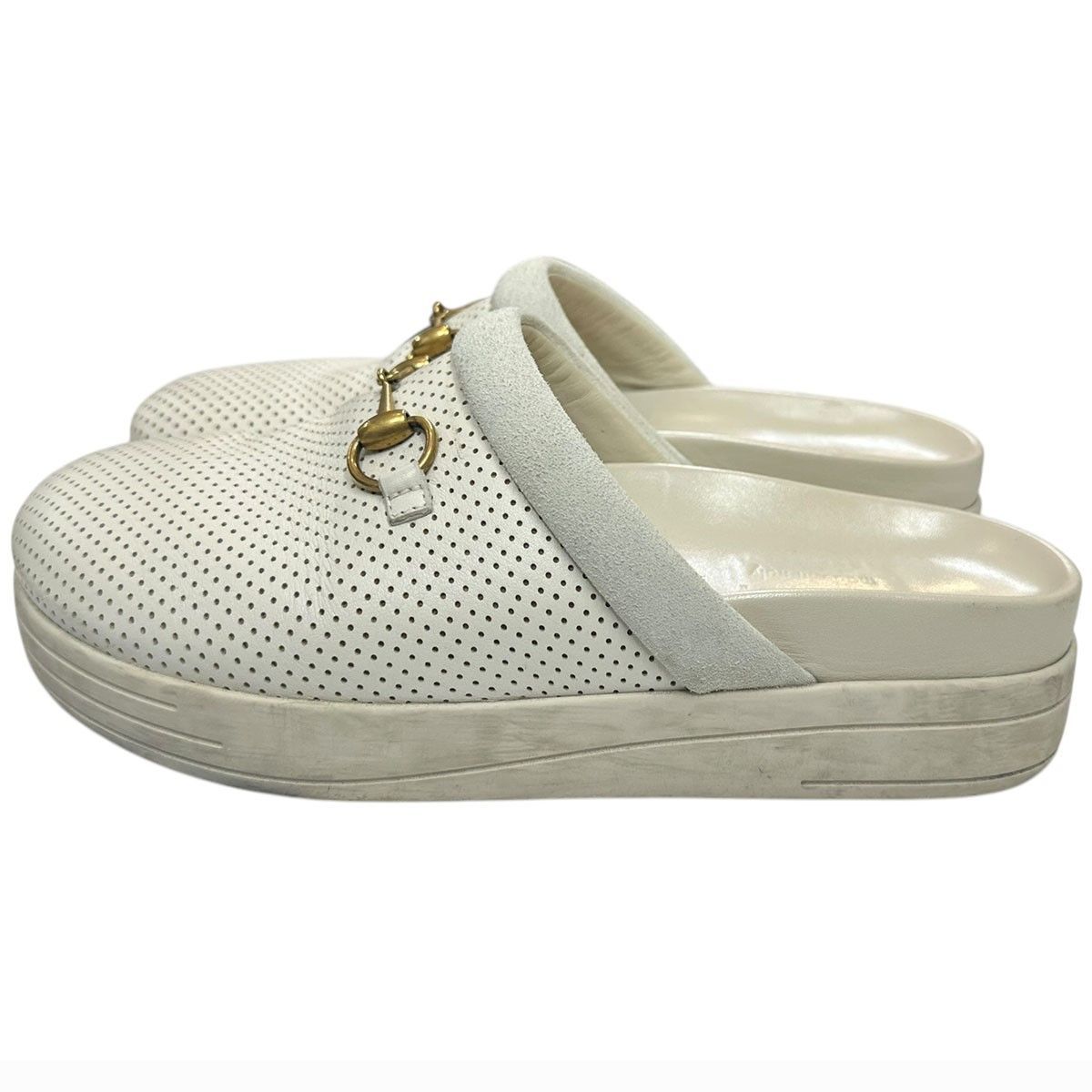 GUCCI ホールビッドグローブレザーサンダル 496873 8071000147288