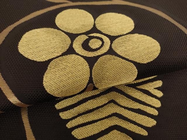 平和屋着物○六通柄袋帯 名物裂 笹蔓 金糸 正絹 逸品 DABA1309ps