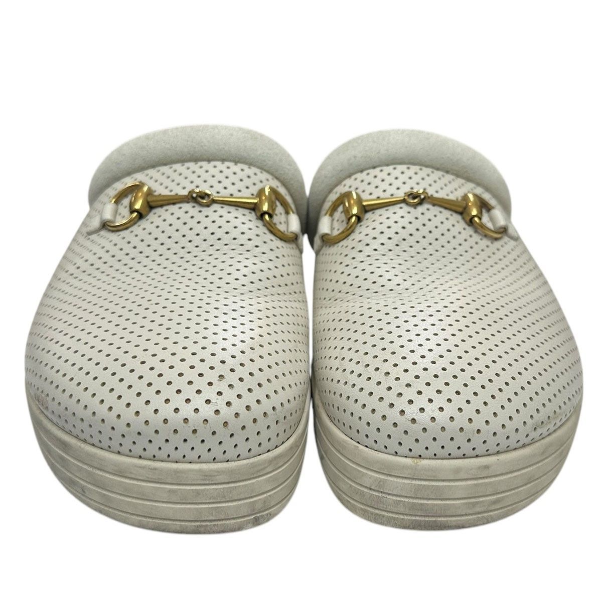 GUCCI ホールビッドグローブレザーサンダル 496873 8071000147288