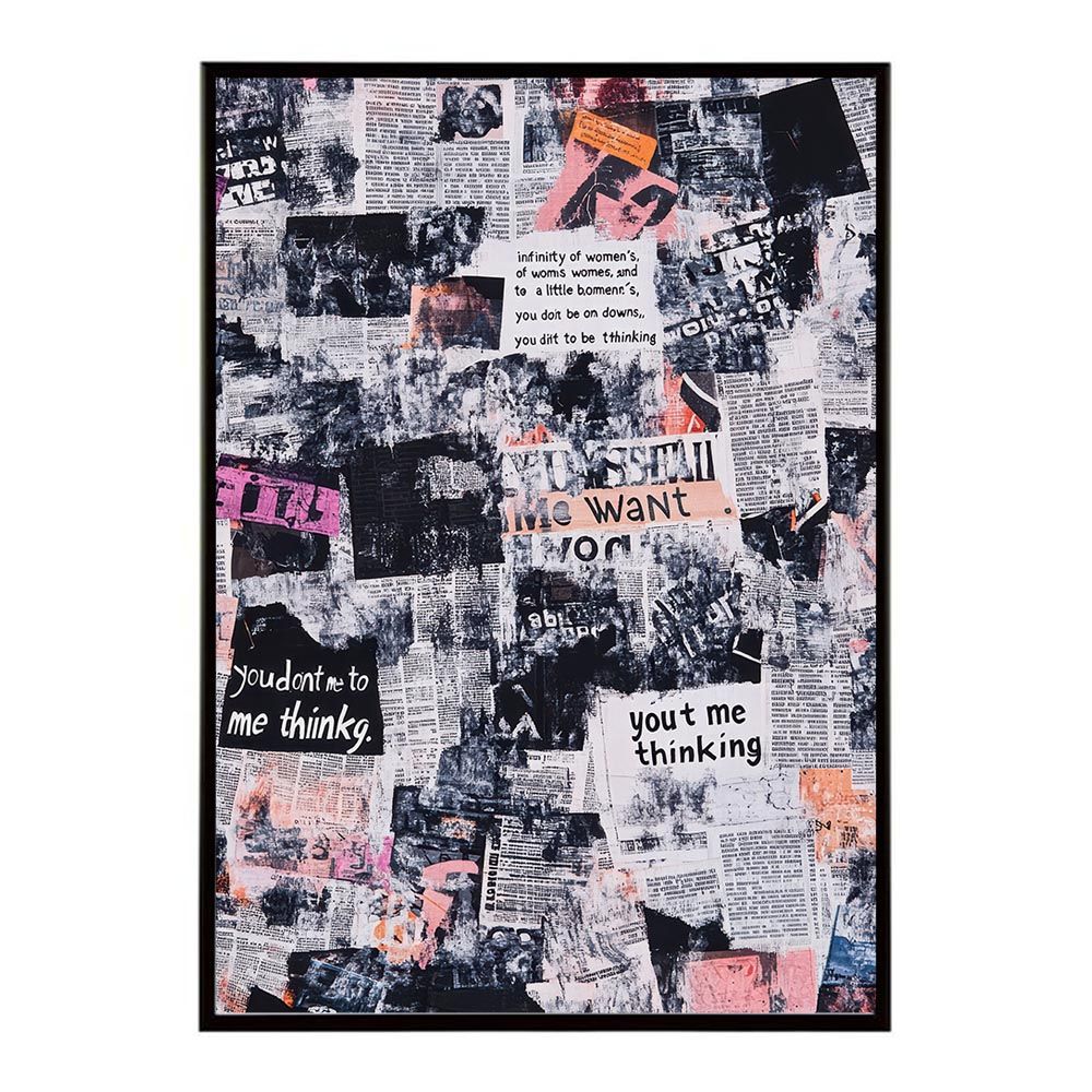 B4サイズ（約25x36cm）】【lh-poster-10346】コラージュ 新聞 雑誌