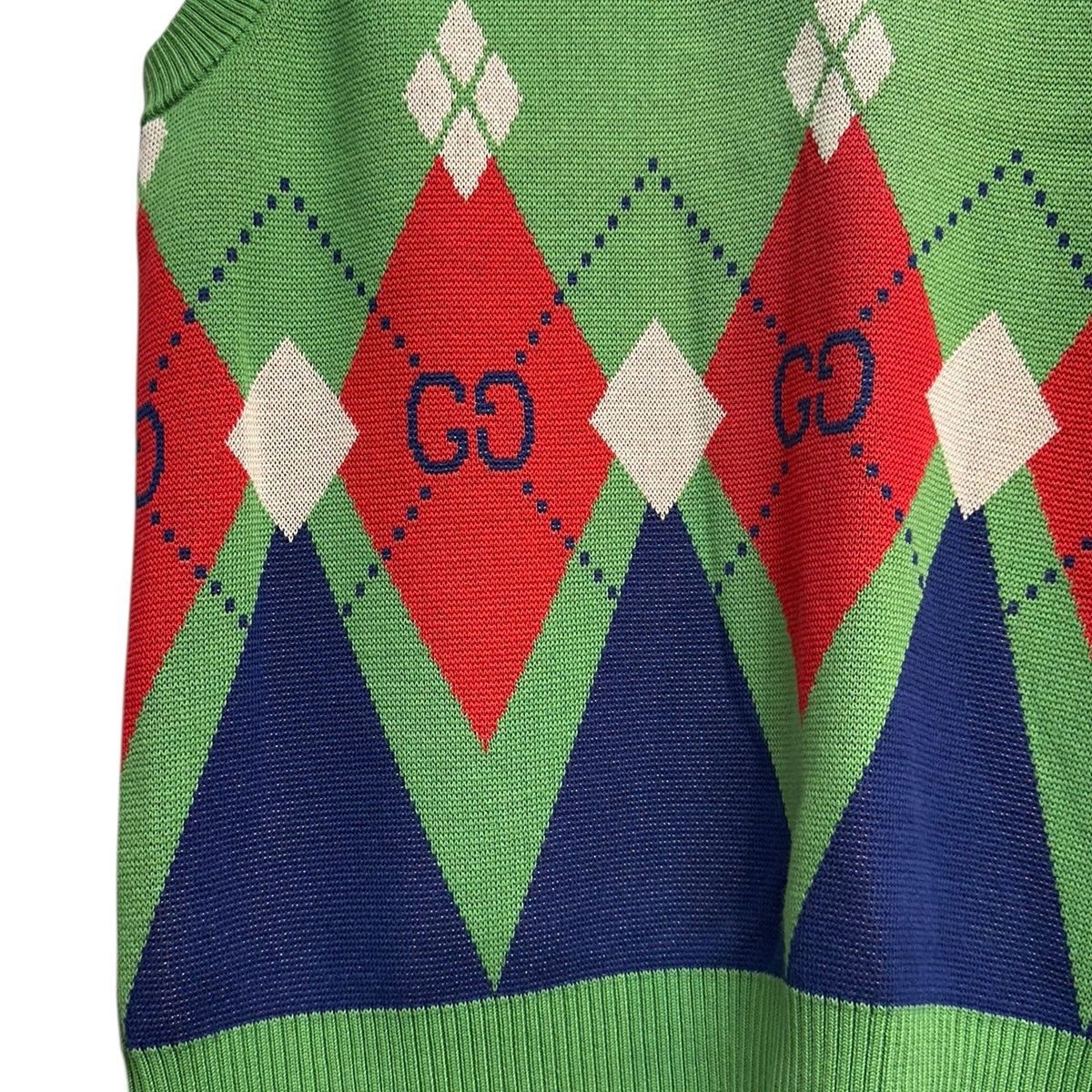 GUCCI アーガイルニットベスト 653841 XKBUQ 8071000166227