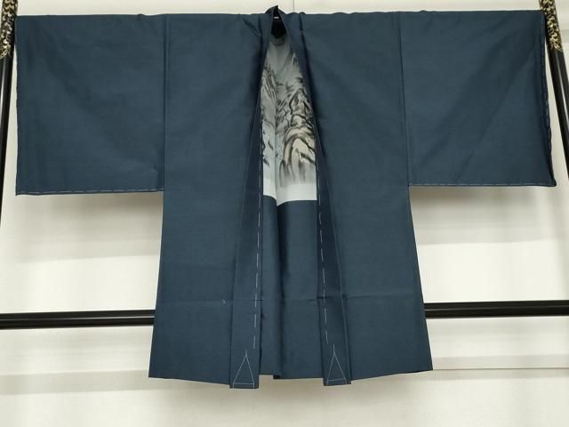 平和屋着物●男性　本場村山大島紬　アンサンブル　亀甲絣　キングサイズ　正絹　逸品　未使用　AABE0194cs 平和屋着物○男性 本場村山大島紬 アンサンブル 亀甲絣 キングサイズ