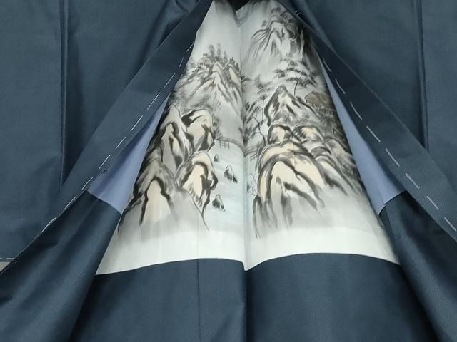 平和屋着物○男性 本場村山大島紬 アンサンブル 亀甲絣 キングサイズ