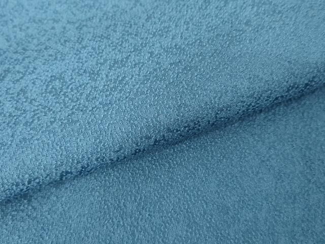  平和屋着物 世界的友禅作家 千地泰弘 色無地 花唐草地紋 露草色 正絹 cs 色無地 着物