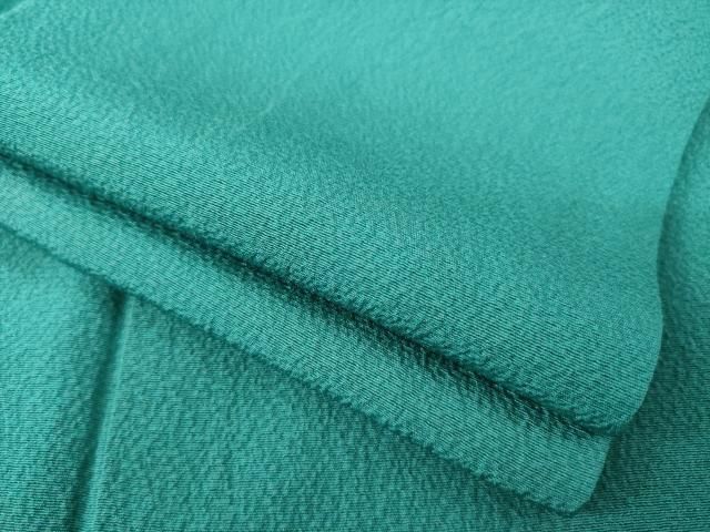 平和屋着物●上質な色無地 青碧色 正絹 ck