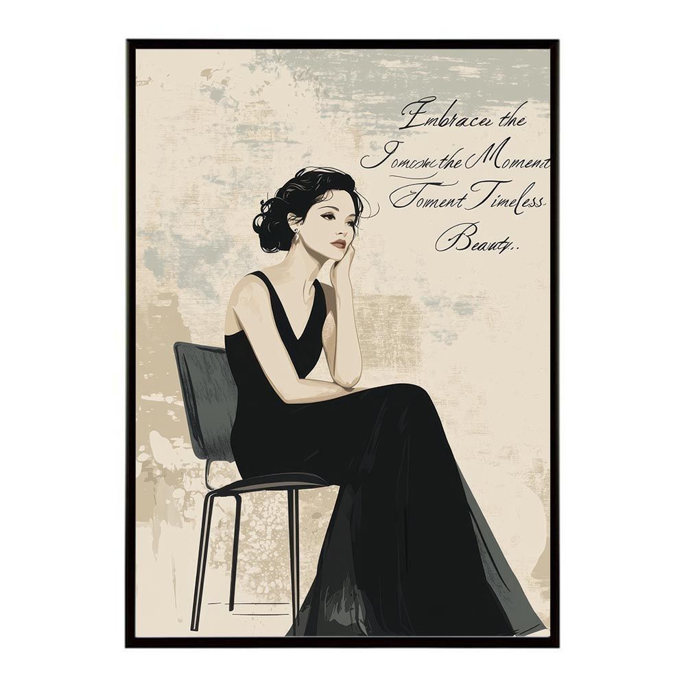 [B4 size (approx. 25x36cm)] [lh-poster-10365] Lady Female Painter Manga Manga Handwritten Work Poster Framed Interior