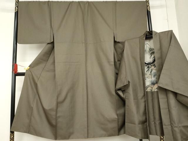 平和屋着物 男性 お召 アンサンブル 亀甲柄 正絹 cs