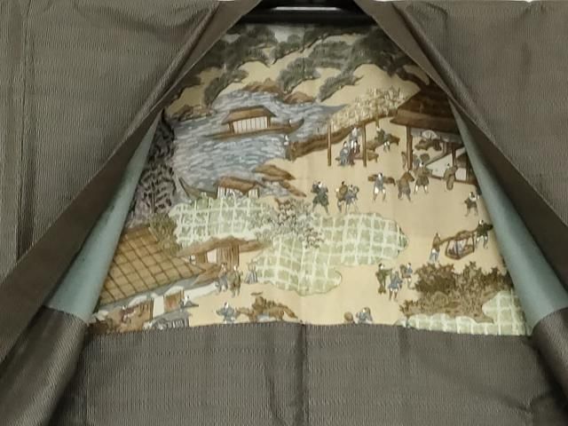  平和屋着物 男性 本場村山大島紬 アンサンブル 80亀甲 総詰め 正絹 cs 着物セット 着物 浴衣