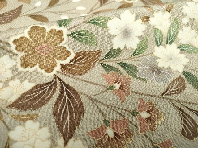 平和屋着物●訪問着　花鳥文　鬼しぼ縮緬　金彩　正絹　逸品　DABA1420ps 平和屋着物○訪問着 花鳥文 鬼しぼ縮緬 金彩 正絹 逸品 DABA1420ps