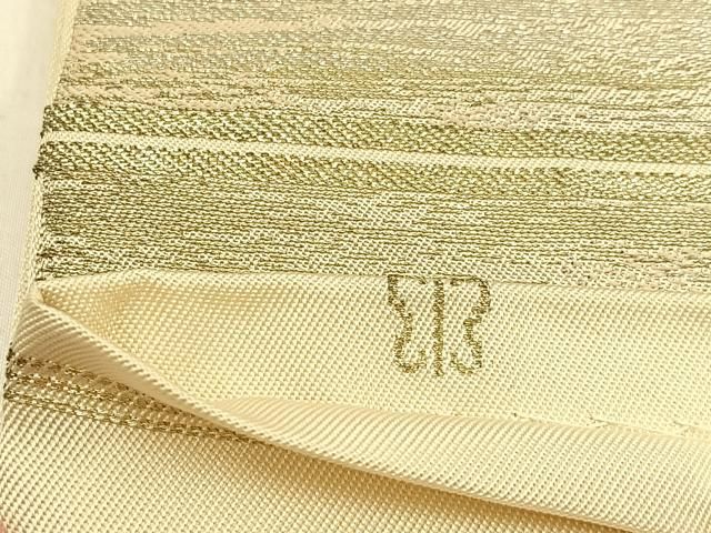 平和屋着物○西陣 川島織物 六通柄 本袋帯 遠山文 金銀糸 正絹 逸品