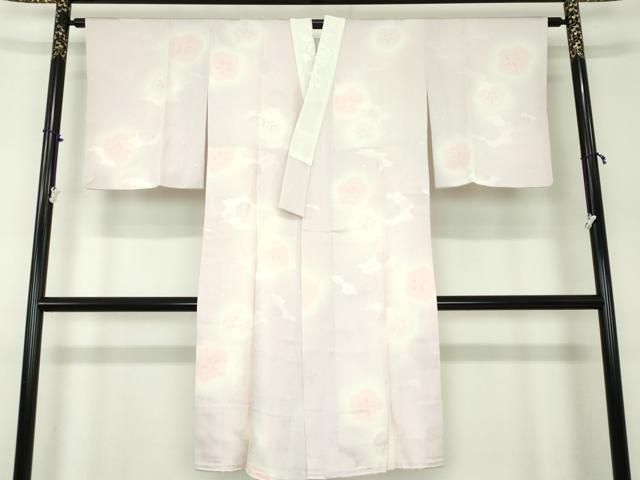 平和屋着物●上質な長襦袢　袷　半衿刺繍　舞梅　雲取り菊地紋　暈し染め　正絹　逸品　DABA1433ps 平和屋着物○上質な長襦袢 袷 半衿刺繍 舞梅 雲取り菊地