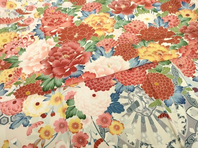 平和屋着物○豪華振袖 友禅 花車文 正絹 逸品 AABE2070ck - メルカリ