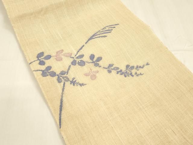 平和屋着物＊夏物　八寸名古屋帯　草葉文　麻　逸品　DABA0458cm 平和屋着物＊夏物 八寸名古屋帯 草葉文 麻 逸品 DABA0458cm - メルカリ