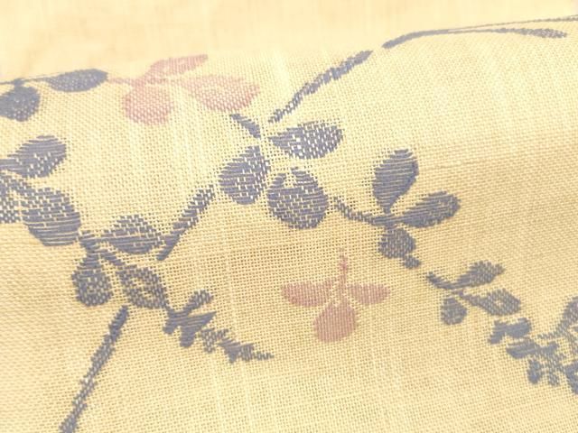 平和屋着物＊夏物　八寸名古屋帯　草葉文　麻　逸品　DABA0458cm 平和屋着物＊夏物 八寸名古屋帯 草葉文 麻 逸品 DABA0458cm - メルカリ