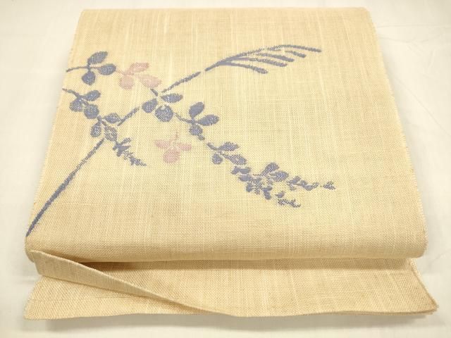 平和屋着物＊夏物　八寸名古屋帯　草葉文　麻　逸品　DABA0458cm 平和屋着物＊夏物 八寸名古屋帯 草葉文 麻 逸品 DABA0458cm - メルカリ