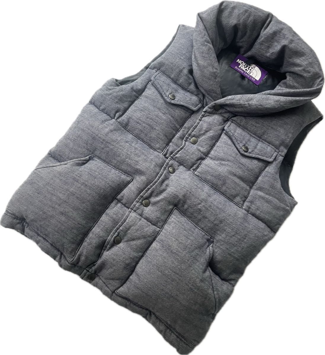 THE NORTH FACE PURPLE LABEL ノースフェイス ダウンベスト M デニム調 ND 2089 N 光電子 肉厚