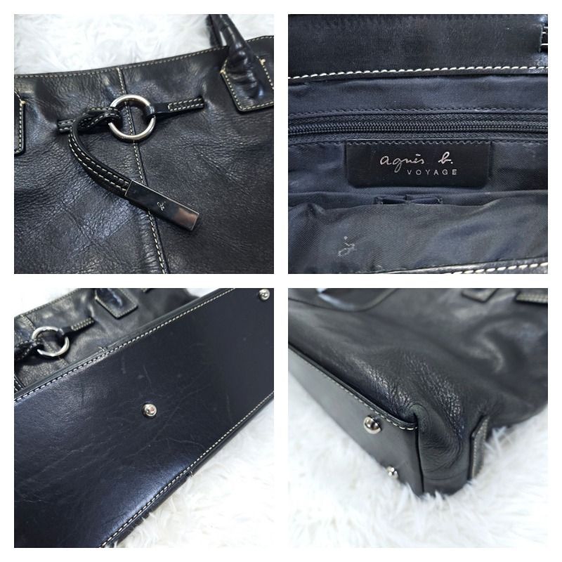 アニエスベーボヤージュ agnes b. VOYAGE レザー A4収納可能 肩掛け
