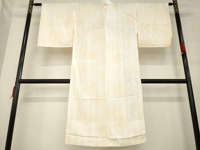 平和屋着物●長襦袢 無双仕立て 草花文 広衿仕立て 正絹 ck