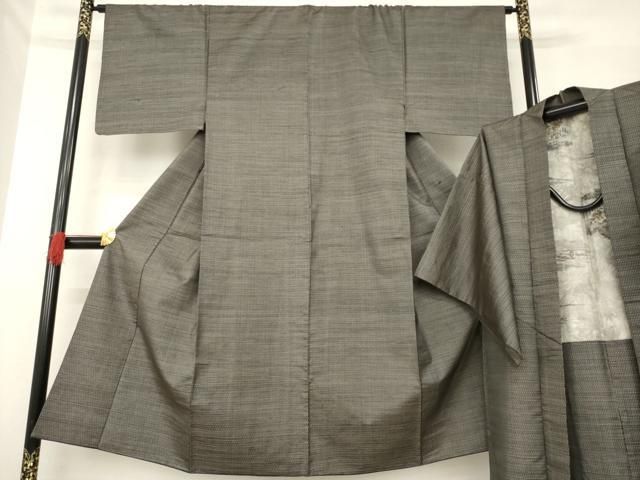 平和屋着物 男性 本場大島紬 アンサンブル 格子 正絹 ck