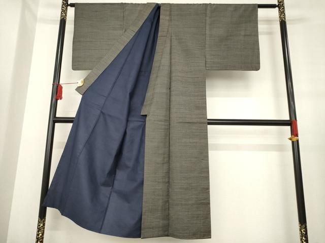 平和屋着物 男性 本場大島紬 アンサンブル 格子 正絹 ck