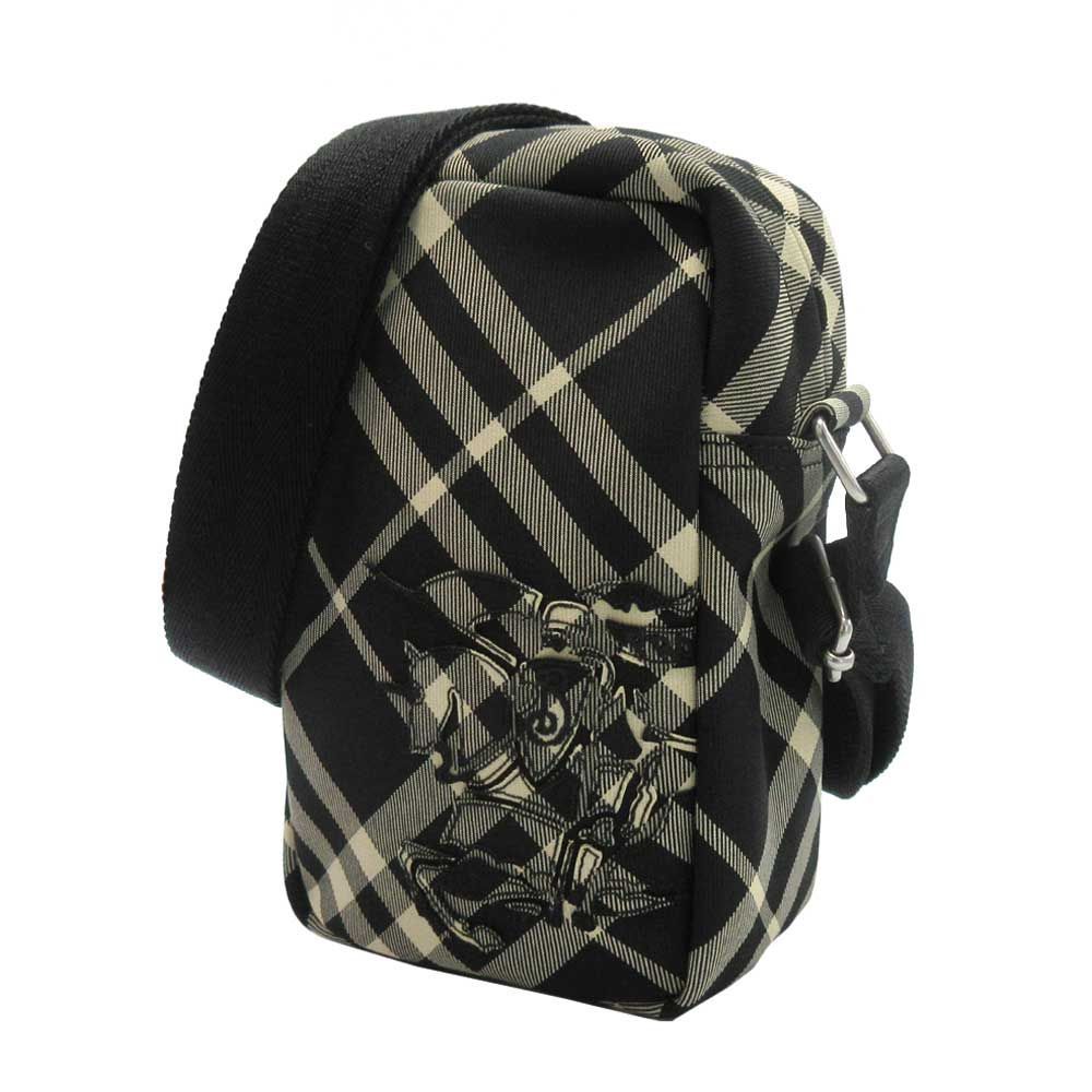 バーバリー フォンバッグ ショルダーバッグ チェック ミニショルダー 8097636 ブラック×ベージュ メンズ レディース兼用