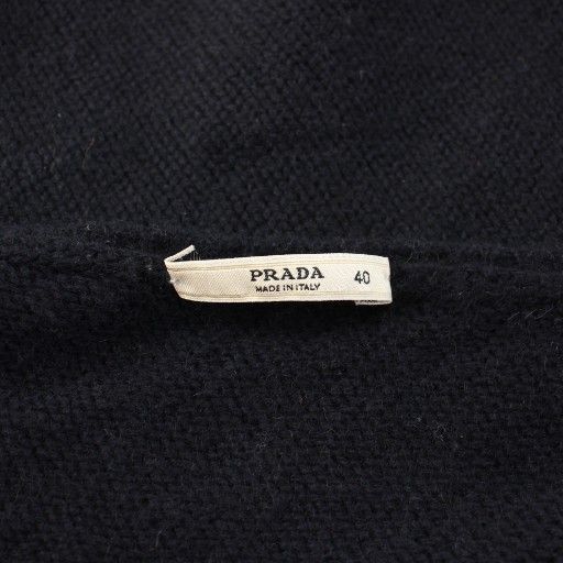 プラダ PRADA ニット セーター Vネック 長袖 40 紺 ネイビー /TK